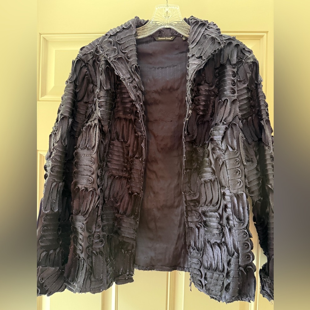 Elegant Textured Women's Jacket by Samuel Dong